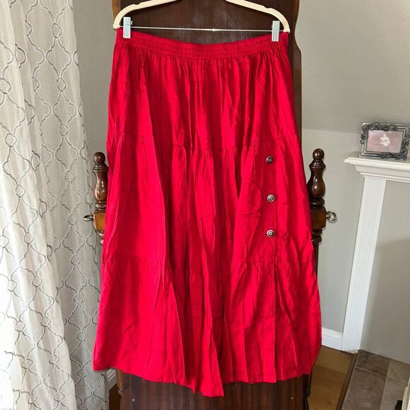 BPA Dresses & Skirts - Vintage red skirt by BFA Classics western country prairie 1X square dance
